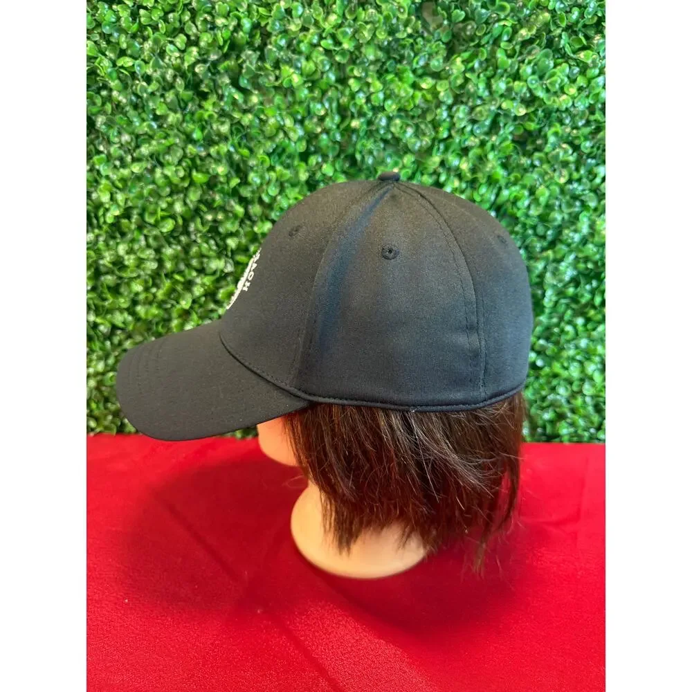 Pebble Beach Golf Hat Black White Lone Cypress Tree Logo Fitted Cap Large XL